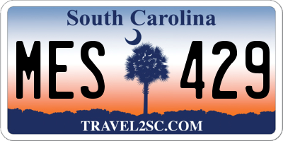 SC license plate MES429