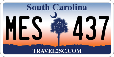 SC license plate MES437
