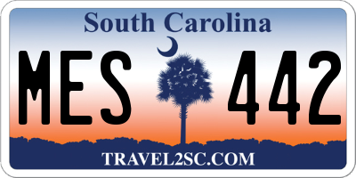 SC license plate MES442