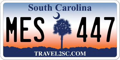 SC license plate MES447