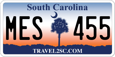 SC license plate MES455