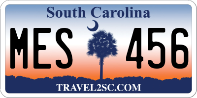 SC license plate MES456
