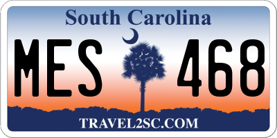 SC license plate MES468