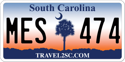 SC license plate MES474