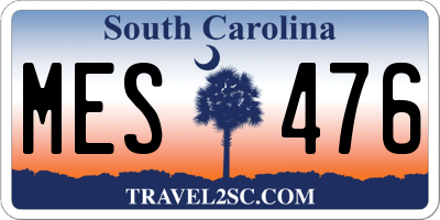 SC license plate MES476
