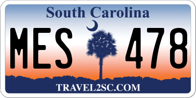 SC license plate MES478