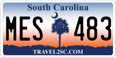 SC license plate MES483