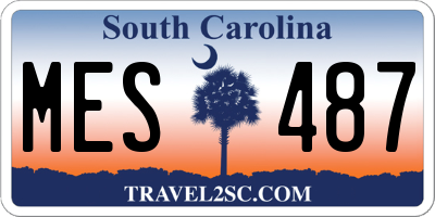 SC license plate MES487
