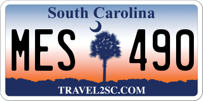 SC license plate MES490