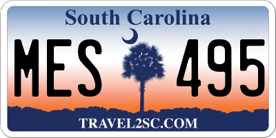 SC license plate MES495
