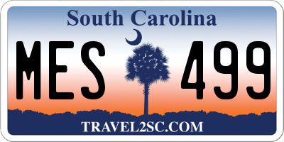 SC license plate MES499