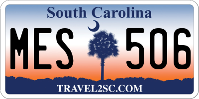 SC license plate MES506