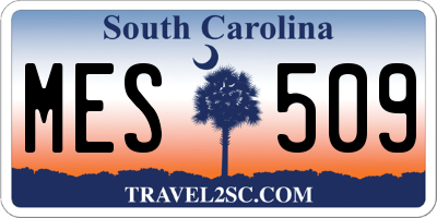 SC license plate MES509