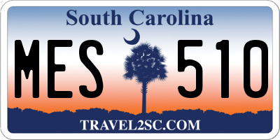 SC license plate MES510