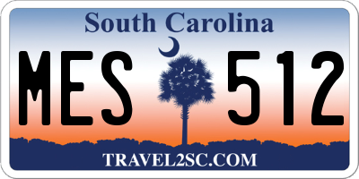 SC license plate MES512