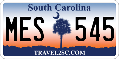 SC license plate MES545