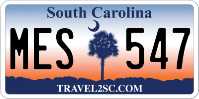 SC license plate MES547