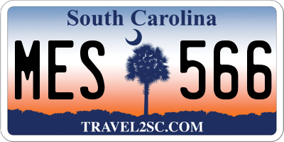 SC license plate MES566