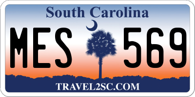 SC license plate MES569