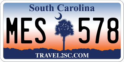 SC license plate MES578