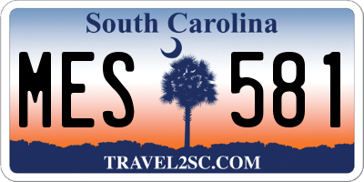 SC license plate MES581