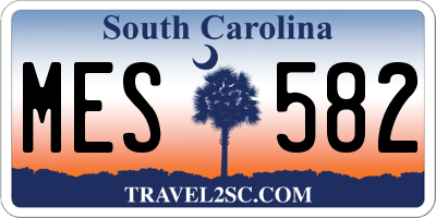 SC license plate MES582