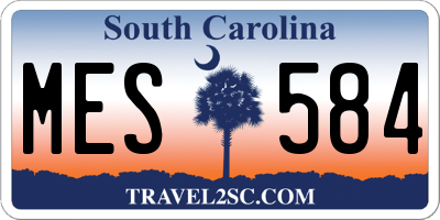 SC license plate MES584