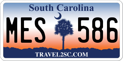 SC license plate MES586