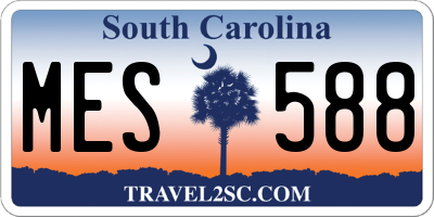 SC license plate MES588