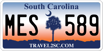SC license plate MES589