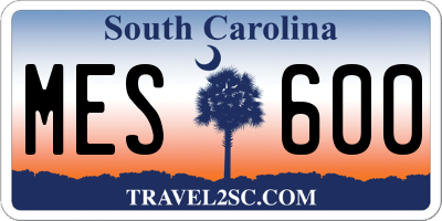 SC license plate MES600