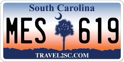 SC license plate MES619