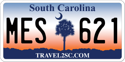SC license plate MES621