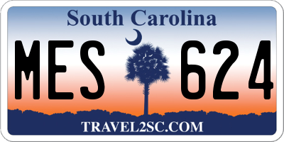 SC license plate MES624