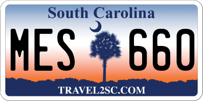 SC license plate MES660