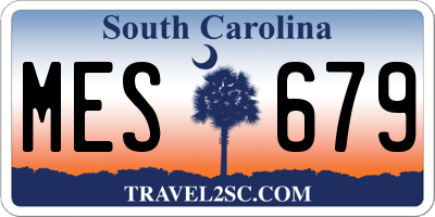 SC license plate MES679