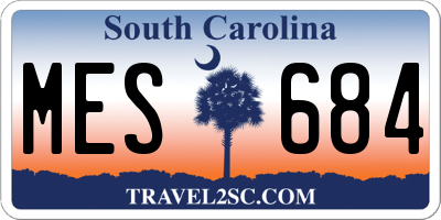 SC license plate MES684