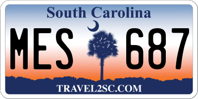 SC license plate MES687