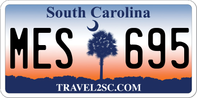 SC license plate MES695