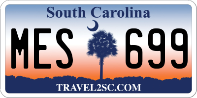 SC license plate MES699
