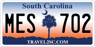 SC license plate MES702