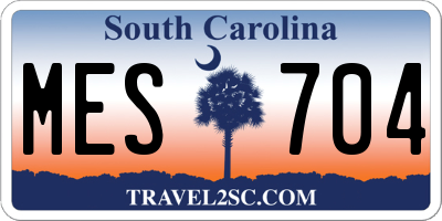 SC license plate MES704
