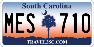 SC license plate MES710
