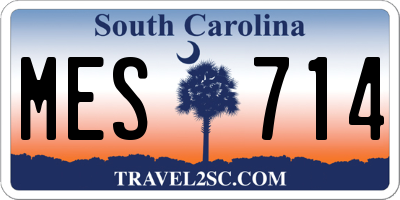 SC license plate MES714