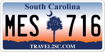 SC license plate MES716