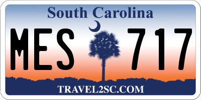 SC license plate MES717