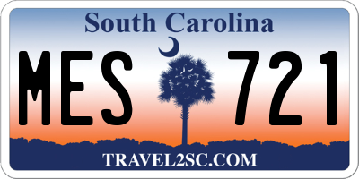 SC license plate MES721