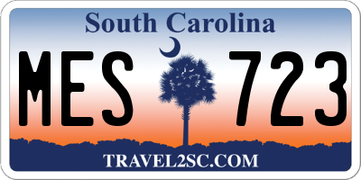 SC license plate MES723