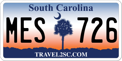 SC license plate MES726