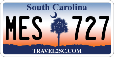 SC license plate MES727